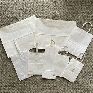 Bundle of 8 Natural White Gift Bags